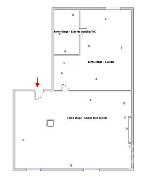 Appartement F2 à vendre - 2 pièces - 23.23 m2 - PARIS - 75011 - ILE-DE-FRANCE - Century 21 Agence De La Mairie