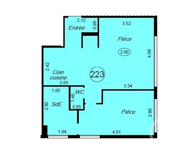 Appartement F2 à vendre - 2 pièces - 48.21 m2 - PARIS - 75012 - ILE-DE-FRANCE - Century 21 Agence De La Mairie