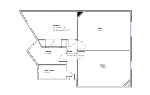 Appartement F3 à vendre - 3 pièces - 43.3 m2 - BOULOGNE BILLANCOURT - 92 - ILE-DE-FRANCE - Century 21 Agence De La Mairie