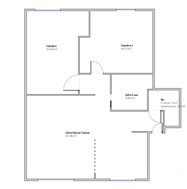 Appartement F3 à louer - 3 pièces - 60.0 m2 - SUCY EN BRIE - 94 - ILE-DE-FRANCE - Century 21 Agence De La Mairie