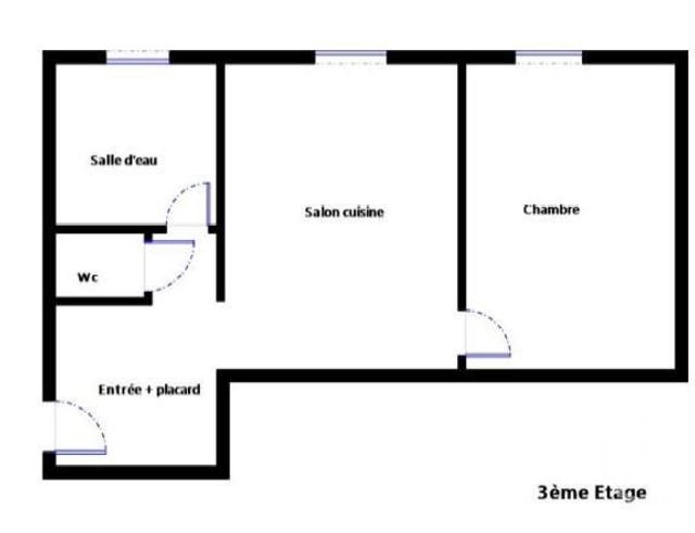 Appartement F2 à louer - 2 pièces - 36.25 m2 - PARIS - 75018 - ILE-DE-FRANCE - Century 21 Agence De La Mairie