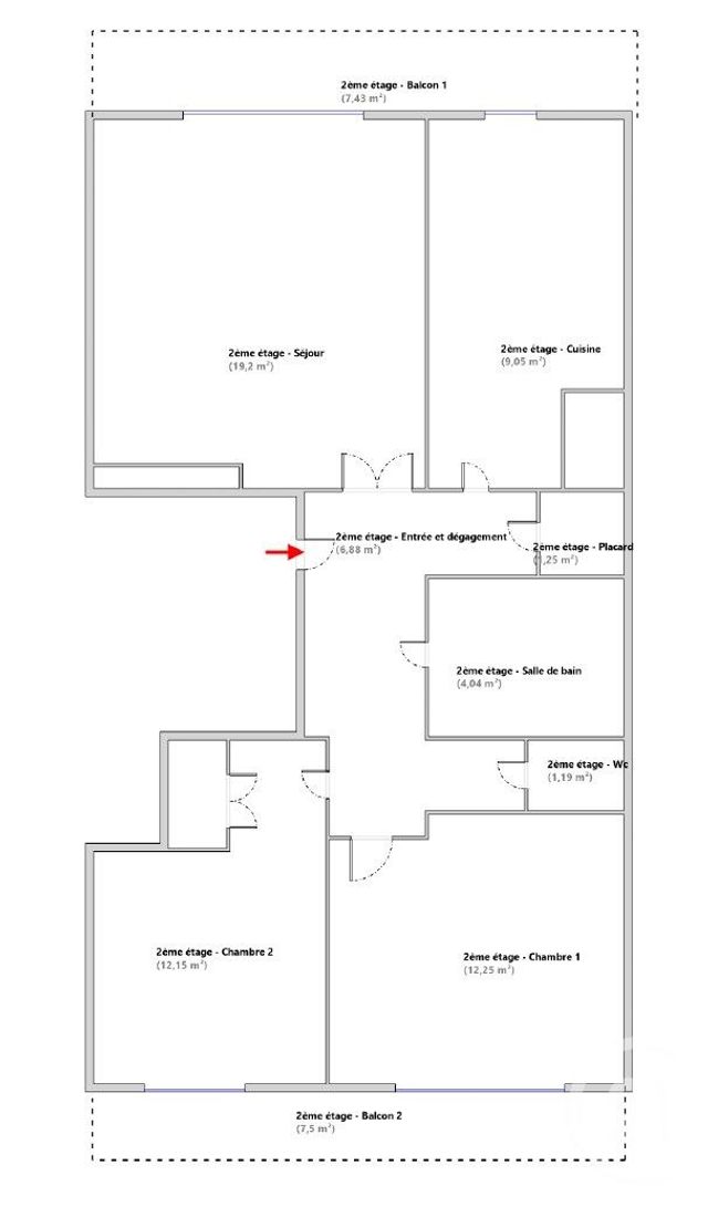 Appartement F3 à vendre - 3 pièces - 66.01 m2 - LES LILAS - 93 - ILE-DE-FRANCE - Century 21 Agence De La Mairie